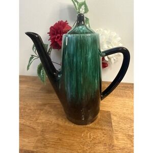 Vintage Blue Mountain Pottery Drip Glaze Coffee Pot BMP MCM Dining Holiday‎ Gift
